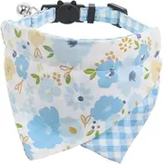 TOYANDONA Pet Bandanas for Cats and Dogs: Reversible Handkerchief Fashionable Adjustable Triangle Scarf Neck Accessories Cute Printing Bib
