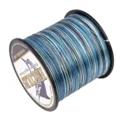 HERCULES 1000M 1094 Yards 4 Strands 30lbs Braided Fishing Line Blue Camo Super