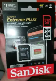 SanDisk - Extreme PLUS 512GB microSDXC UHS-I Memory Card Authentic