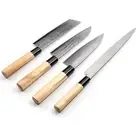 Japanese Kitchen Knife Set Yangai Sashimi Cleaver Usuba Slicing Chef Knives Wood