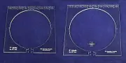 2 Piece Inside Circle Set B--7" & 8" W/rulers ~1/4" Thick - Long Arm- For 1/2" F