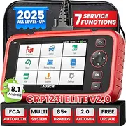 [LAUNCH] CRP123I V2.0 OBD2 Scanner, ABS SRS Transmission Diagnostic Scan Tool Check Engine Light Airbag Car Code Reader with EPB SAS TPMS Oil Lamp Throttle Body Reset, Live Data, Auto VIN