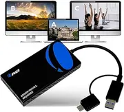 SplitExtend HDMI Splitter Extended Display for Dual Monitor - Multi-Monitor Display 3 Separate Screens - USB A & USB-C Adapter to HDMI 2.0, 4K@30Hz Output 1, 1080p Output 2 for Windows, Mac OS G