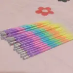 彩虹筆芯 變色水粉中性筆芯 多彩水粉筆替芯 變色竹節筆芯 👉子彈頭0.7👈一支