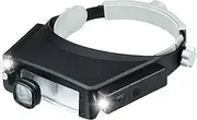 Headband Magnifier with LED Light, Head Lamp Magnifying Glass 1.5x 3x 6x 8x Jeweler Loupe for Close Work Repair Crafts Hobbies