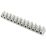 500V 30A Normal Strip Chrome Plated Steel Screws Large Terminal Block White