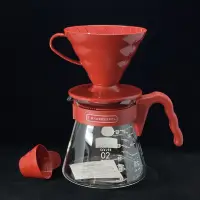 在飛比找蝦皮購物優惠-HARIO 紅色樹脂手沖咖啡壺組 2-4杯 VCSD-02R