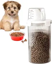 Cat Food Container - Airtight Large Capacity Pet Food Storage Bin with Scoop |, Moisture and Resistant, Easy to Carry Handles, Keeps Dry Cat Food Fresh and Organized