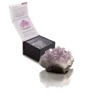 2X GIFT BOX Natural Amethyst Quartz Crystal Cluster Druzy Geode Stone Healing