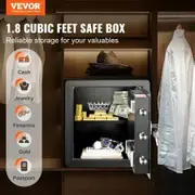 Safe 1.8 Cubic Feet Home Safe Steel for Cash Gold 15.75x13x16.9 inch
