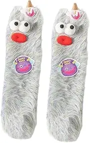 [Vaveren] Women Fuzzy Socks, Plush Slipper Socks, Cartoon Figure Crew Socks Funny Bed Socks Floor Socks Ideal Gift