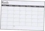 ERINGOGO 1pc Monthly Schedule Erasable Monthly Planner Magnetic Plan Board Refrigerator Schedule Board Monthly Calendar Whiteboard Monthly Planner Fridge Magnetic Whiteboard Black PVC