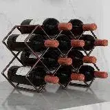 在飛比找遠傳friDay購物優惠-家居生活館 菱形創意紅酒架 八瓶裝(酒架 酒瓶架)