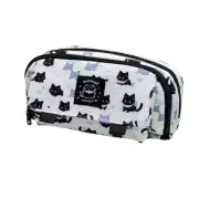 1 Pc Kawaii White Cat Pattern Pencil Case Large Capacity Organizer Storage Bag f