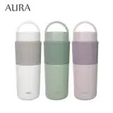 在飛比找遠傳friDay購物優惠-【AURA 艾樂】隨行提手真陶瓷保溫杯525ml(3色可選)