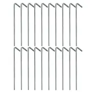 20x Tent Pegs 300mm x 8mm Heavy Duty Gal Steel Camping Tarp Galvanised Stakes