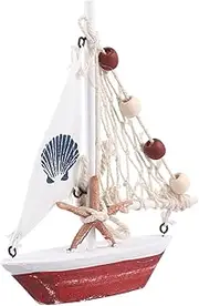GARVALON Ornaments Wooden Boat Craft Wooden Sailboat Model Sailboat Decoration Desktop Sailboat Ornament Wooden Sailboat Ornament Rustic Centerpieces for Tables Wooden Sailing Ship