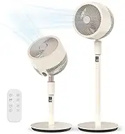 PAYISHO Air Circulating Fan Pedestal Fans with Remote Control for Cooling and Air Circulator,Powerful & Ultra-Quiet,Adjustable Height,Timer and Auto Off,Aroma Box,2 in 1 Table & Standing Fan