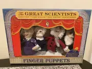 PHILOSOPHERS GUILD GREAT SCIENTISTS FINGER PUPPETS: CURIE-EINSTEIN-NEWTON+DARWIN