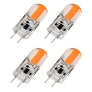 4pcs LED Bi-pin Lights GY6.35 Silica Gel Spotlight 5W 500 lm Light Bulb COB Energy Saving and Environmental Protection Crystal Chandelier Light Source Warm Wh
