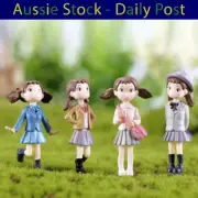 5.3cm Set Mini Plastic Craft Figurines of Girls Garden Miniature Figurine 4pcs
