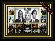 NIRVANA LIMITED EDITION SIGNED & FRAMED MEMORABILIA - KURT COBAIN - DAVE GROHL