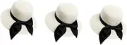 [VALICLUD] Sun Hat Cowboy Hat for Men Beach Hat Hat Caps Outdoor Sun Protection Cap Hat for Outside Bow-Knot Cap Simple Style Casual Hat White