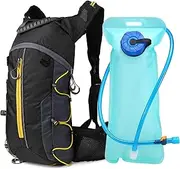 Foldable Cycling Backpack Lightweight Sports Bike Riding HYD ion Pack Backpack with 2L Water Bladder Yellow