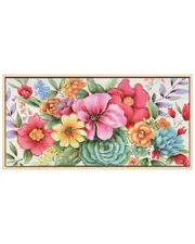 Empire Art Direct Floral Symphony Heavily Textured Hand-Painted Framed Canvas Wall Art