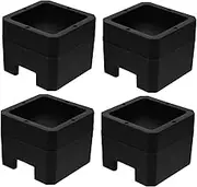 SHINEOFI 4pcs Bed Risers for Fixed Caster Wheels Elevate Height Protect Floors Versatile Design for All Bed Styles Minimalist Storage