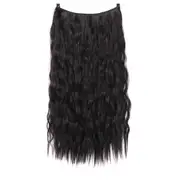 2 Pcs Invisible Wire No Clips In Hair Extension Secret Fish Line Hairpiece Silky Curly Hair Extension