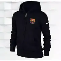 在飛比找蝦皮購物優惠-Fc BARCELONA HOODIE 夾克拉鍊連帽衫俱樂部