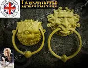 LABYRINTH STYLE 2X DOOR KNOCKERS DAVID BOWIE 80`S MOVIE MEMORABILIA GARDEN SHED