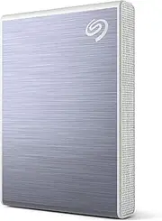 Seagate One Touch 1TB USB-C External Portable SSD with Rescue Data Recovery Services, Blue