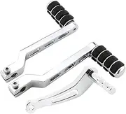 Heel Toe Shifter Levers Extended Shifter Shift Rod Lever Arm Shift Lever Pegs Fit for Harley Softail Slim FLSL Fat Boy FLFB Breakout FXBR 18-23 Gear Lever(Chrome B)