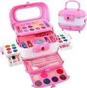 Kids Makeup Set | Real Makeup for Girls,Interactive Preschool Learning Activities, Kids Cosmetic Set with Box for Girls Over 3 Years Old