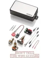EMG 60AX CHROME ACTIVE HUMBUCKER PICKUP 18.7mm THREADED LONG SHAFT POTS & WIRING