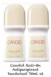 Avon CANDID Roll-On Antiperspirant Deodorant 75ml X2