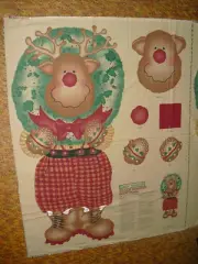 NEW Daisy Kingdom Sewing Fabric Door Panel Reggie Reindeer Christmas 35" x 46"