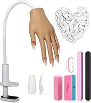 LIONVISON Practice Hand for Acrylic Nails, Nail Tips Never Fall Off Practice,Fingers Break Fake Practice,Flexible Movable Practicing Supplies