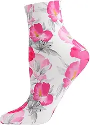 Pansy Printed Anklet Sock | Fashion Floral Socks by MeMoi