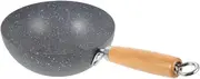 PRETYZOOM Non Stick Small Frying Wok with Comfortable Handle Versatile for Frying Boiling and Steaming for Home Cooking and Housewarming
