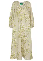 Bernadette Georgette Floral-print Linen Midi Dress - Beige - 12 12