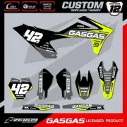 GASGAS MOTOCROSS GRAPHICS KIT CUSTOM MX GRAPHICS DECALS MC MCF EC RACE BLK/YEL