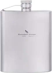 Boundless Voyage Titan 200ml Hip Flask Outdoor Camping Portable Wine Whiskey Water Bottle 7oz