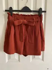 BNWT Zara Paperbag Bow Tie Shorts Size XS