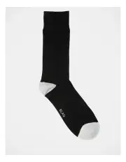 [Blaq] Plain Bamboo Heel & Toe Sock in Black
