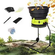 Electric Leaf Mulcher Shredder,2500W Garden Leaf Compost Crusher with Wheels and Storage Bag,8000rpm Electric Chipper,Easy Leaf Cleanup,for Yard Cleanup,Composting
