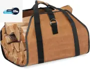 Maliansun Waxed Canvas Log Carrier Bag, Durable Wood Tote Water Resistant for In