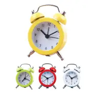 Double Bell Alarm Clock for Bedroom Quartz Movement Nighttime Analog Clock